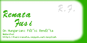renata fusi business card